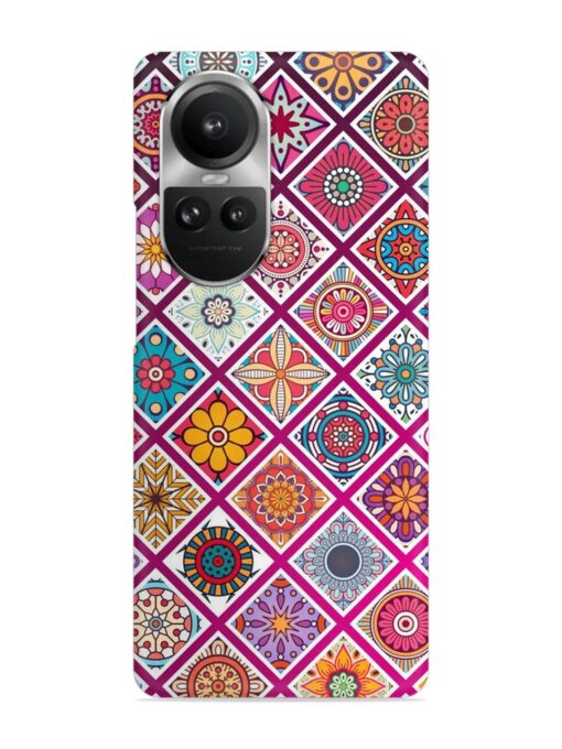 Seamless Tile Pattern Snap Case for Oppo Reno 10 Pro (5G)