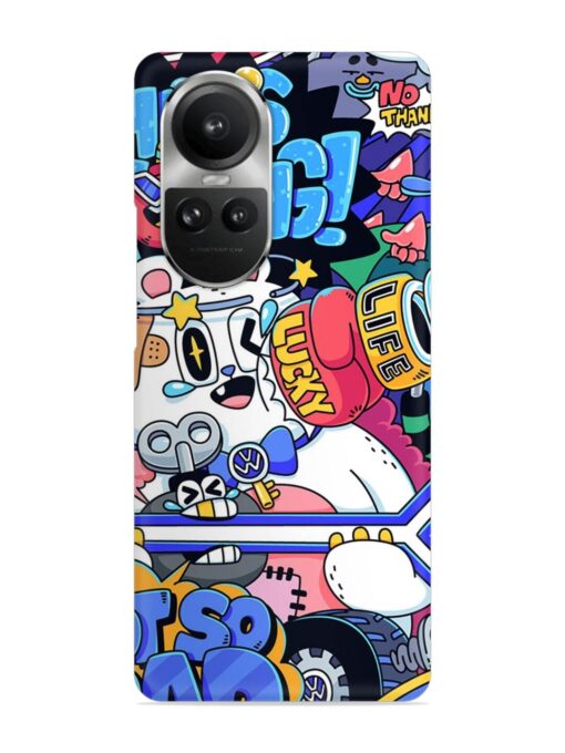 Universal Doodle Snap Case for Oppo Reno 10 Pro (5G) Zapvi