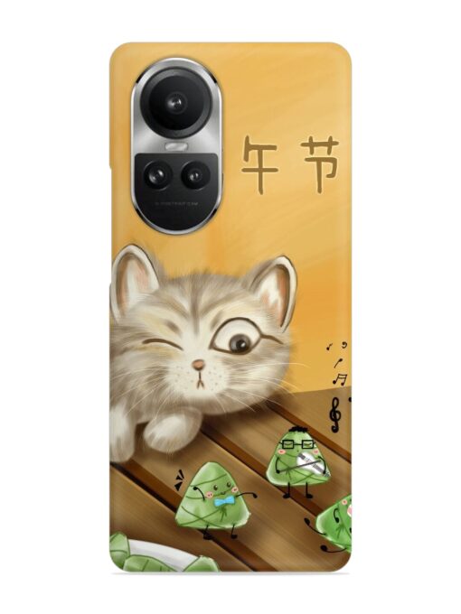 Cat Scorpion Dancing Snap Case for Oppo Reno 10 Pro (5G)