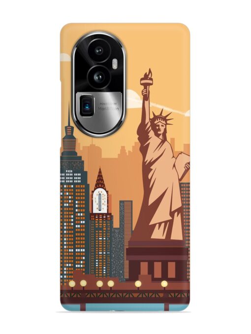 New York Statue Of Liberty Architectural Scenery Snap Case for Oppo Reno 10 Pro Plus (5G) Zapvi