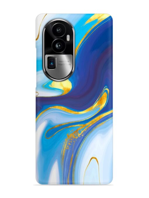 Watercolor Background With Golden Foil Snap Case for Oppo Reno 10 Pro Plus (5G) Zapvi