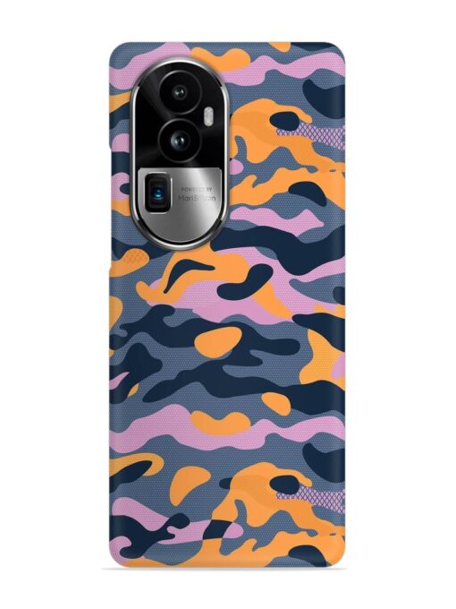 Camouflage Army Military English Orange Art Snap Case for Oppo Reno 10 Pro Plus (5G) Zapvi