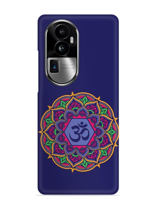 Om Mandala Art Blue Snap Case for Oppo Reno 10 Pro Plus (5G)