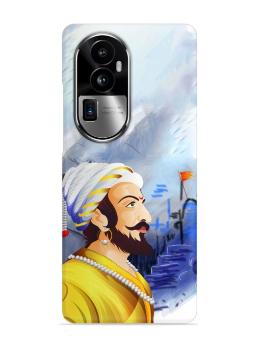 Shivaji Maharaj Color Paint Art Snap Case for Oppo Reno 10 Pro Plus (5G) Zapvi