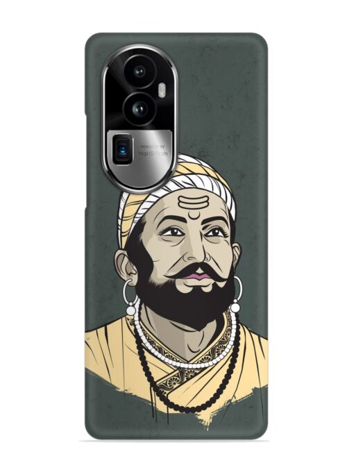 Shivaji Maharaj Vector Art Snap Case for Oppo Reno 10 Pro Plus (5G) Zapvi