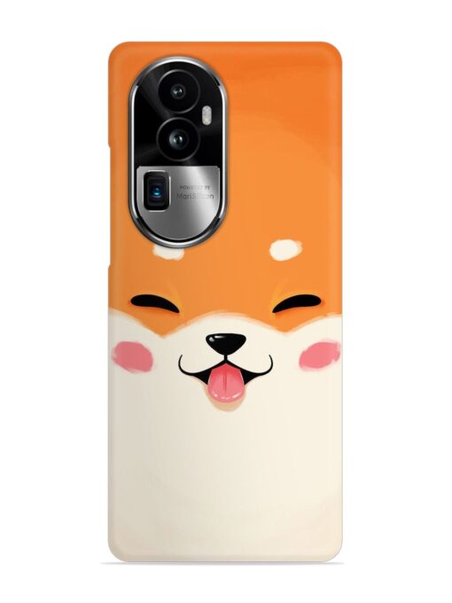 Cute Dog Face Vector Snap Case for Oppo Reno 10 Pro Plus (5G) Zapvi