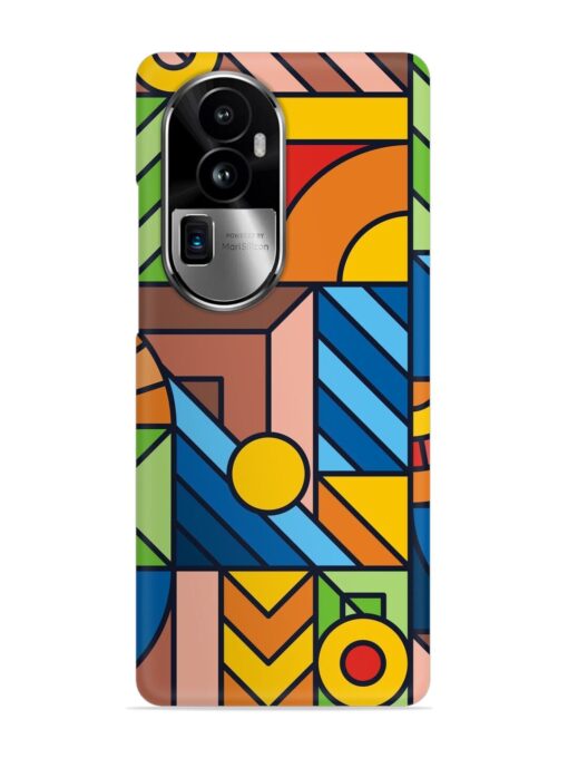 Colorful Geometric Snap Case for Oppo Reno 10 Pro Plus (5G) Zapvi