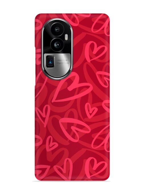 Seamless Romantic Pattern Snap Case for Oppo Reno 10 Pro Plus (5G) Zapvi