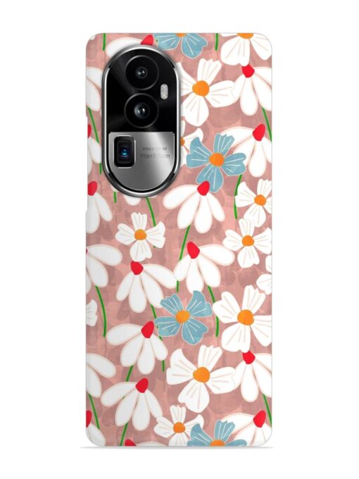 Abstract Petal Flowers Snap Case for Oppo Reno 10 Pro Plus (5G) Zapvi