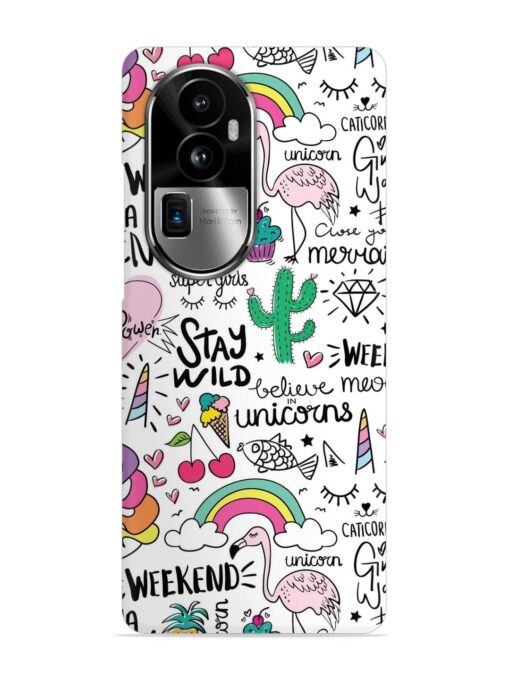 Unicorn Ice Cream Snap Case for Oppo Reno 10 Pro Plus (5G) Zapvi