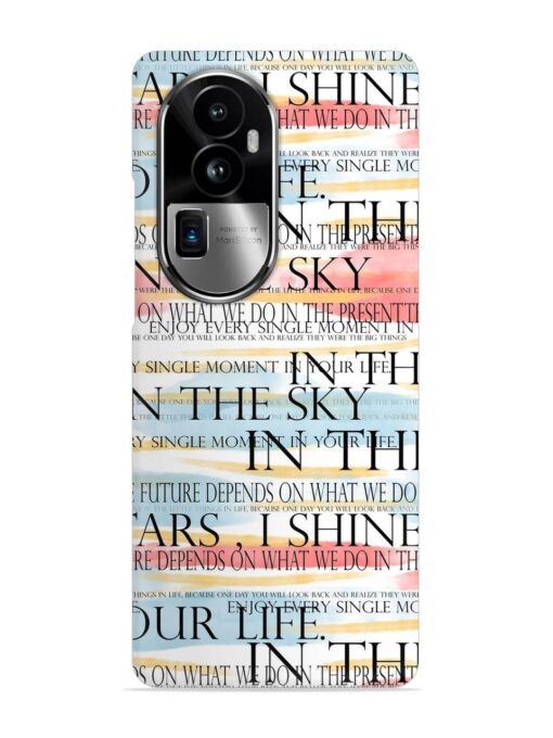 Seamless Slogans Pattern Snap Case for Oppo Reno 10 Pro Plus (5G) Zapvi