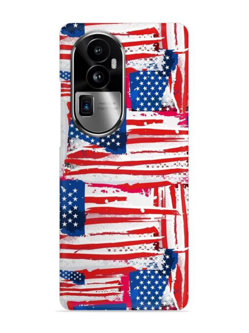 Usa Flag Seamless Snap Case for Oppo Reno 10 Pro Plus (5G) Zapvi