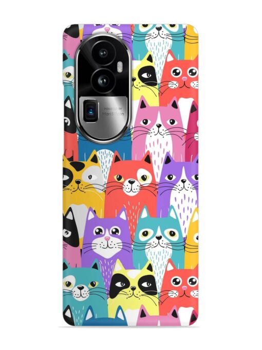 Funny Cartoon Cats Snap Case for Oppo Reno 10 Pro Plus (5G)