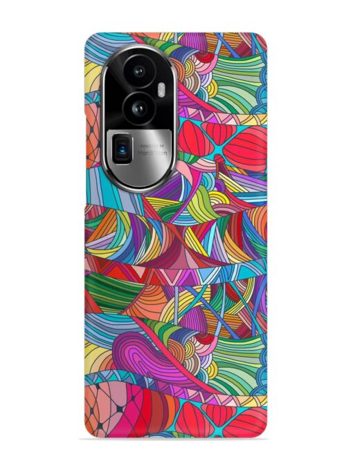 Seamless Patterns Hand Drawn Snap Case for Oppo Reno 10 Pro Plus (5G) Zapvi