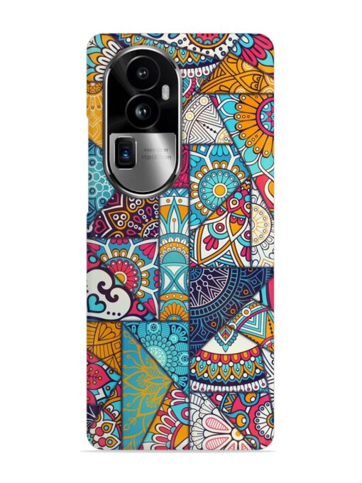 Patchwork Pattern Vintage Snap Case for Oppo Reno 10 Pro Plus (5G) Zapvi