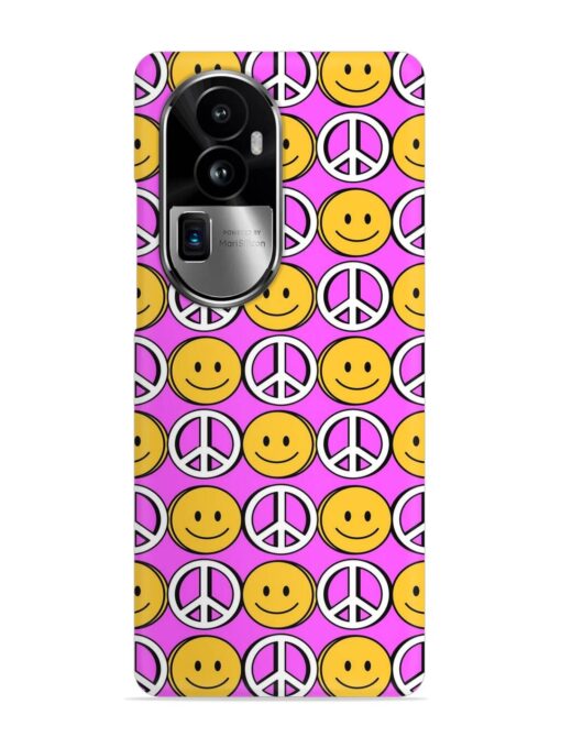 Smiley Face Peace Snap Case for Oppo Reno 10 Pro Plus (5G) Zapvi