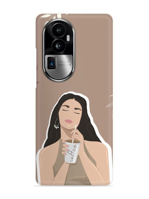 Girl With Coffee Snap Case for Oppo Reno 10 Pro Plus (5G) Zapvi