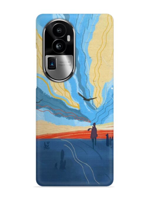 Minimal Abstract Landscape Snap Case for Oppo Reno 10 Pro Plus (5G) Zapvi