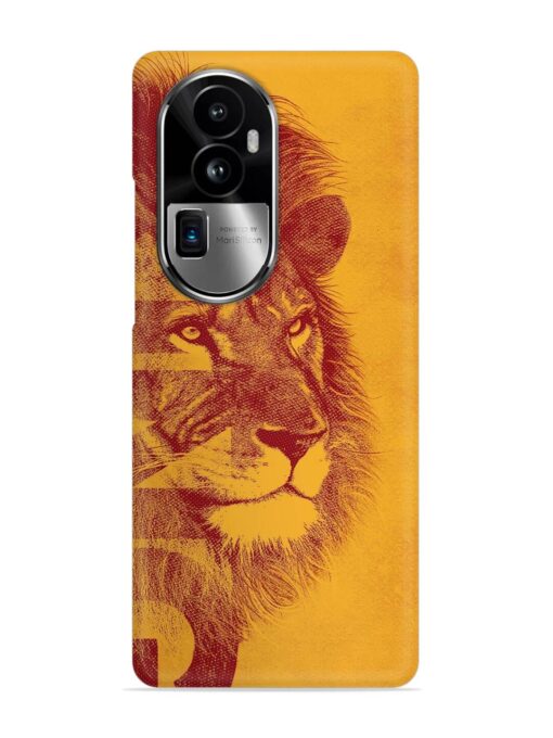 Gold Lion Crown Art Snap Case for Oppo Reno 10 Pro Plus (5G) Zapvi