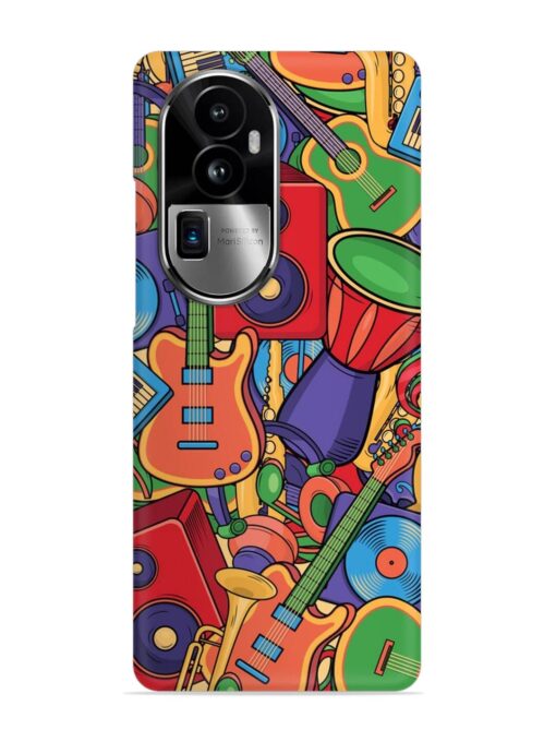 Colorful Music Art Snap Case for Oppo Reno 10 Pro Plus (5G) Zapvi