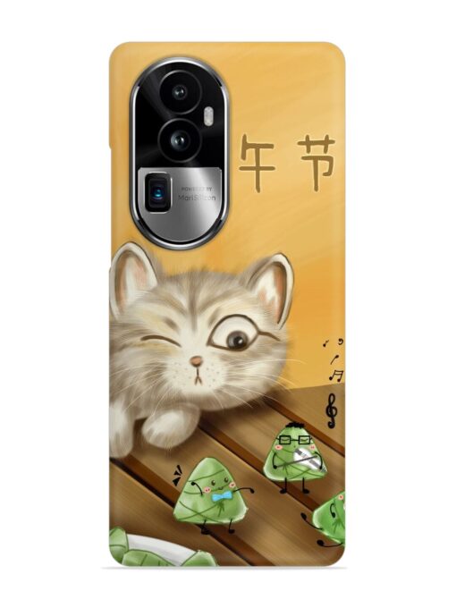 Cat Scorpion Dancing Snap Case for Oppo Reno 10 Pro Plus (5G) Zapvi