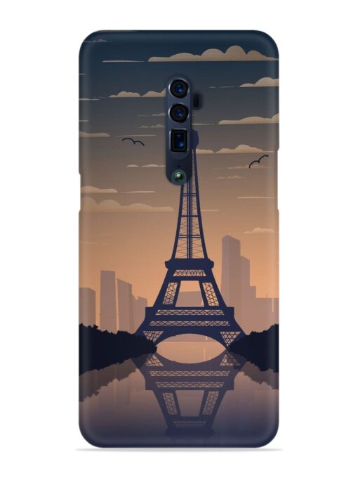 France Paris Eiffel Tower Gradient Snap Case for Oppo Reno 10X Zoom Zapvi