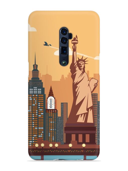 New York Statue Of Liberty Architectural Scenery Snap Case for Oppo Reno 10X Zoom Zapvi