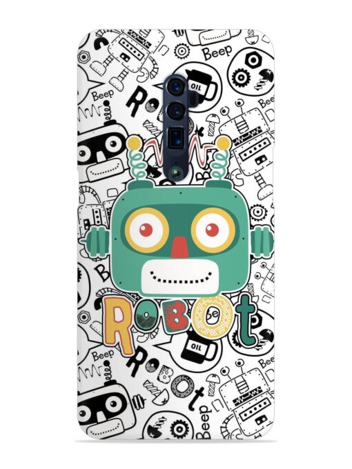 Robot Modern Seamless Pattern Snap Case for Oppo Reno 10X Zoom Zapvi