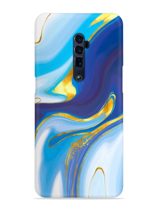 Watercolor Background With Golden Foil Snap Case for Oppo Reno 10X Zoom