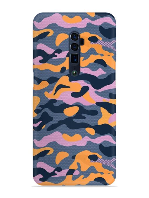 Camouflage Army Military English Orange Art Snap Case for Oppo Reno 10X Zoom Zapvi