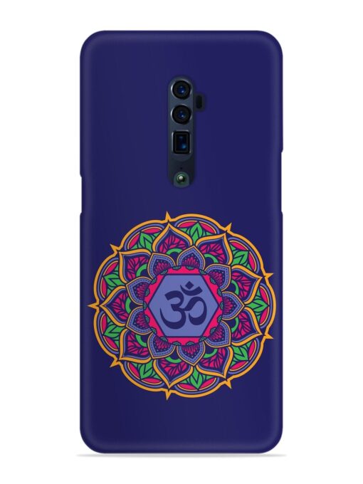 Om Mandala Art Blue Snap Case for Oppo Reno 10X Zoom