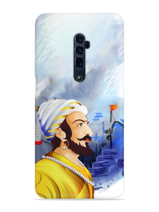 Shivaji Maharaj Color Paint Art Snap Case for Oppo Reno 10X Zoom