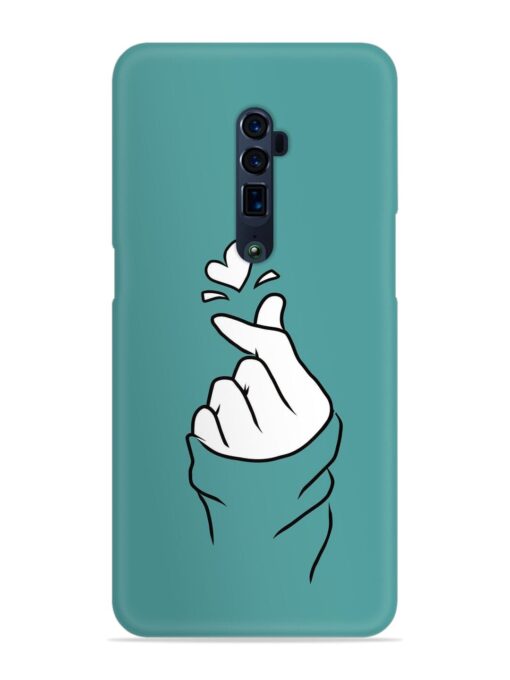 Korean Heart Sign Art Snap Case for Oppo Reno 10X Zoom Zapvi