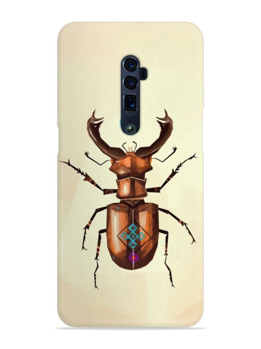 Stag Beetle Vector Snap Case for Oppo Reno 10X Zoom