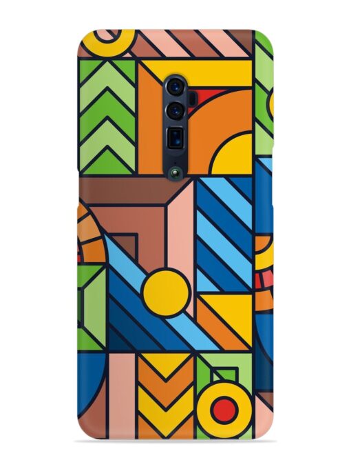 Colorful Geometric Snap Case for Oppo Reno 10X Zoom Zapvi