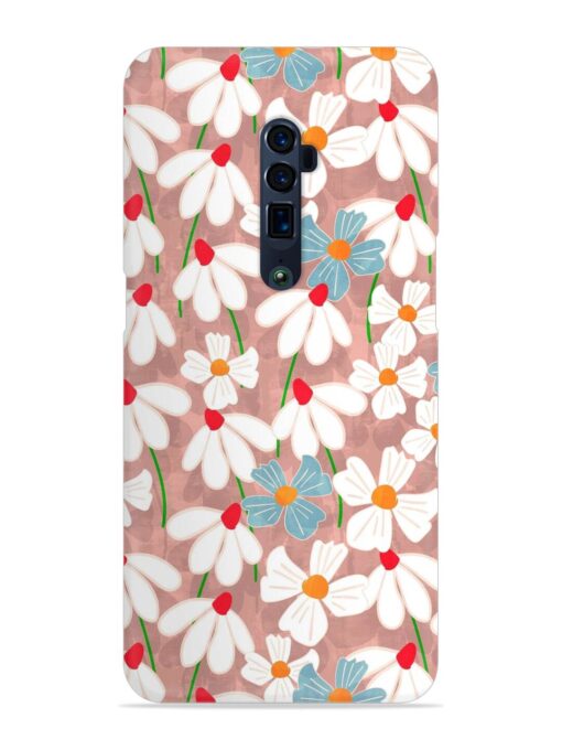 Abstract Petal Flowers Snap Case for Oppo Reno 10X Zoom Zapvi