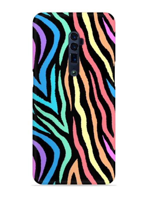 Colorful Abstract Zebra Snap Case for Oppo Reno 10X Zoom