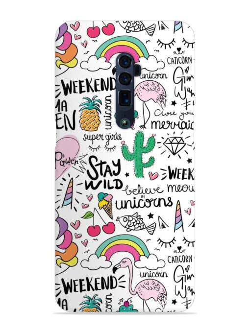 Unicorn Ice Cream Snap Case for Oppo Reno 10X Zoom