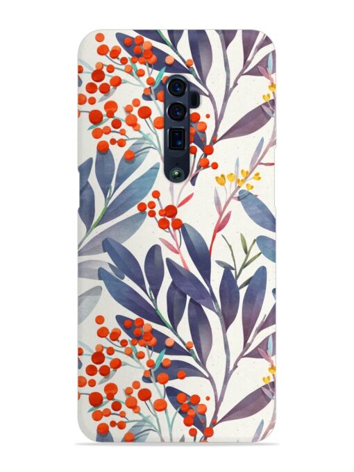 Seamless Floral Pattern Snap Case for Oppo Reno 10X Zoom Zapvi