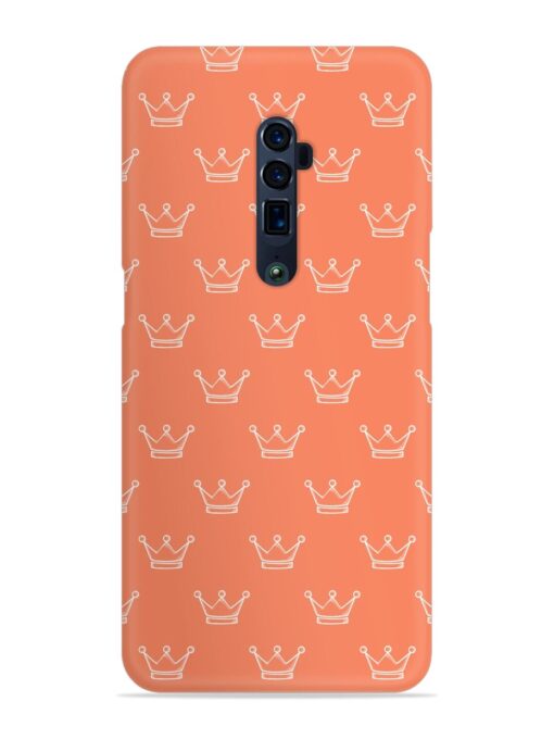 Hand Drawn Crown Snap Case for Oppo Reno 10X Zoom Zapvi