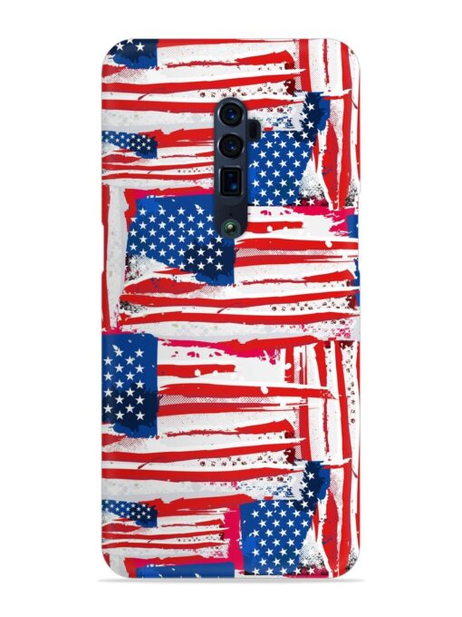 Usa Flag Seamless Snap Case for Oppo Reno 10X Zoom Zapvi