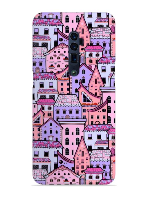 Seamless Pattern Houses Snap Case for Oppo Reno 10X Zoom Zapvi