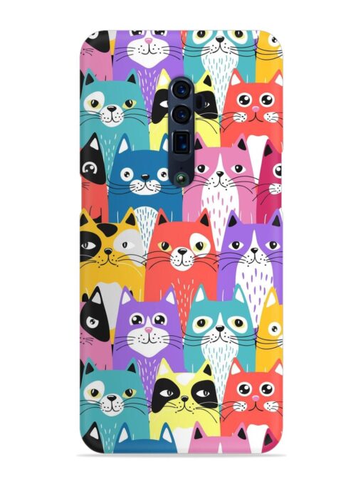 Funny Cartoon Cats Snap Case for Oppo Reno 10X Zoom Zapvi