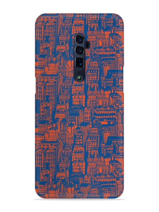 Hand Drawn Seamless Snap Case for Oppo Reno 10X Zoom