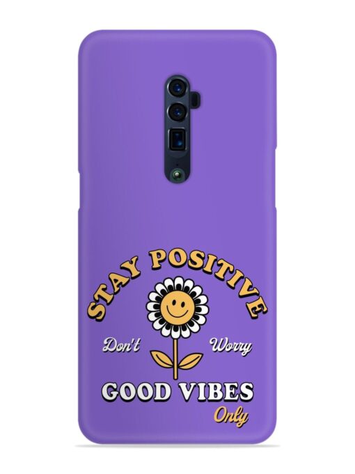 Retro Positive Flower Snap Case for Oppo Reno 10X Zoom Zapvi