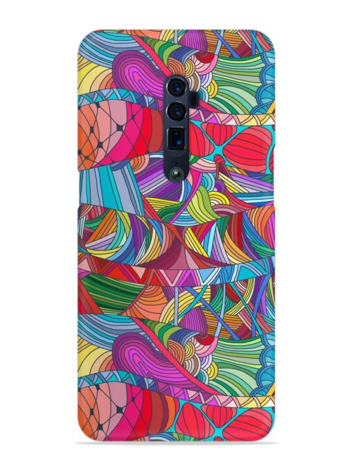 Seamless Patterns Hand Drawn Snap Case for Oppo Reno 10X Zoom