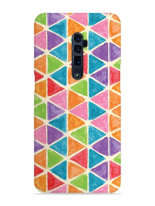 Seamless Colorful Isometric Snap Case for Oppo Reno 10X Zoom Zapvi