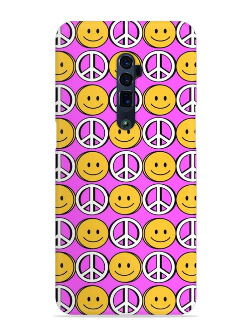 Smiley Face Peace Snap Case for Oppo Reno 10X Zoom