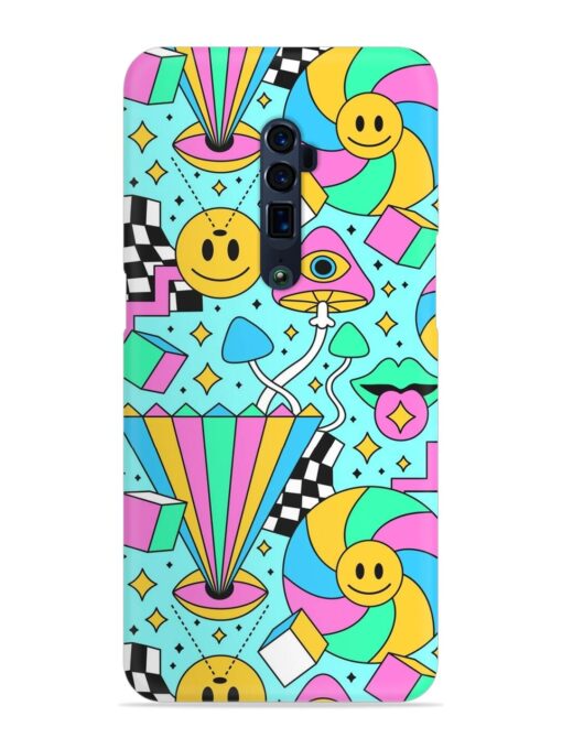 Trippy Rainbow 60S Snap Case for Oppo Reno 10X Zoom Zapvi