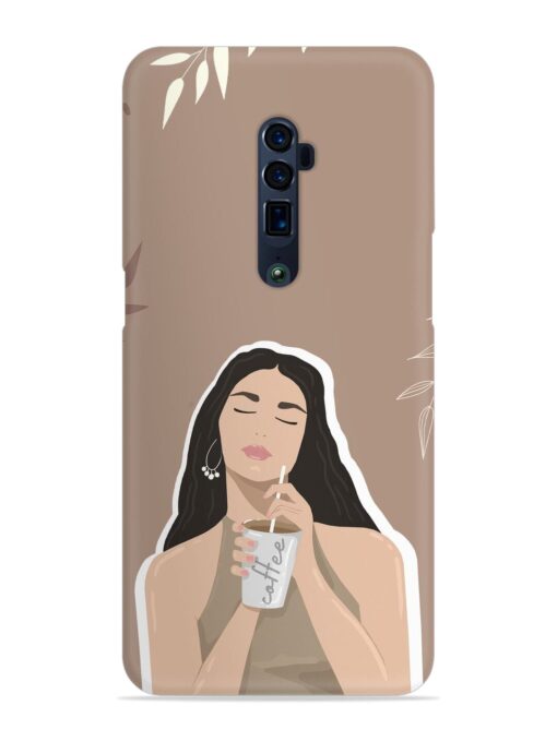 Girl With Coffee Snap Case for Oppo Reno 10X Zoom